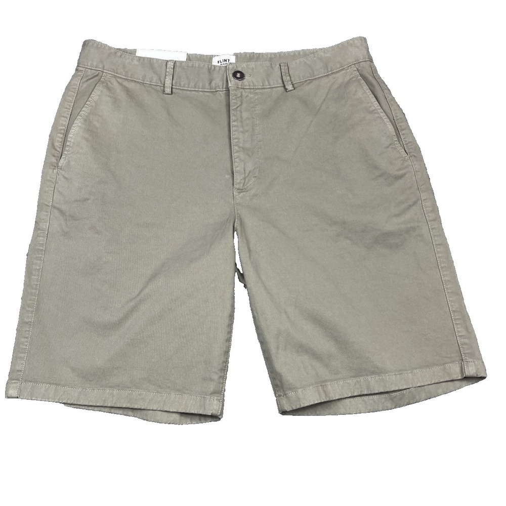 Flint and Tinder Shorts Mens Size 34x9 Khaki 365 Chino Preppy Classic